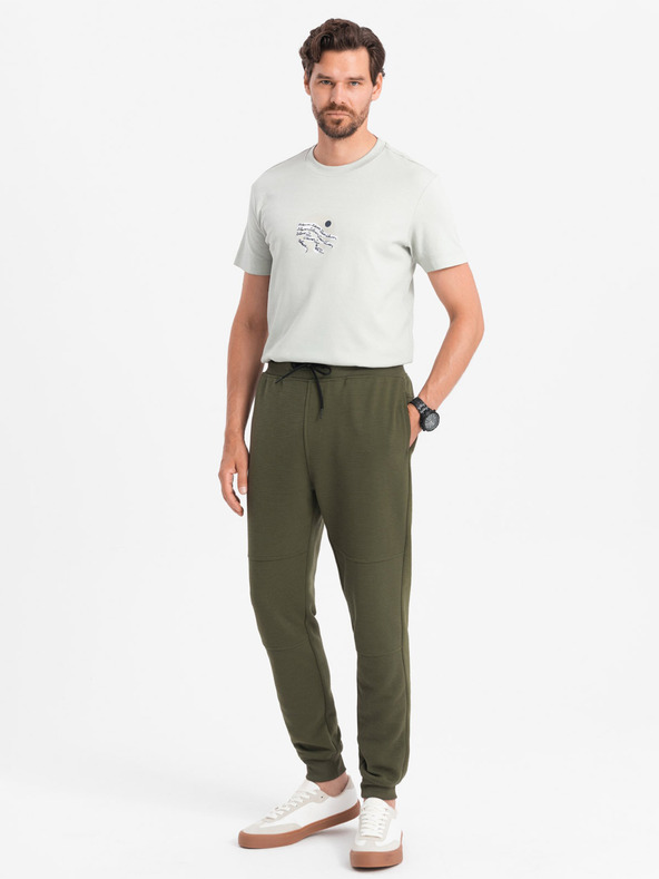 Ombre Clothing Khaki pánské tepláky Ombre Clothing Ottoman