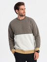 Ombre Clothing Bílo-šedá pánská mikina Ombre Clothing
