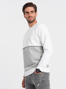 Ombre Clothing Šedo-bílá pánská mikina Ombre Clothing