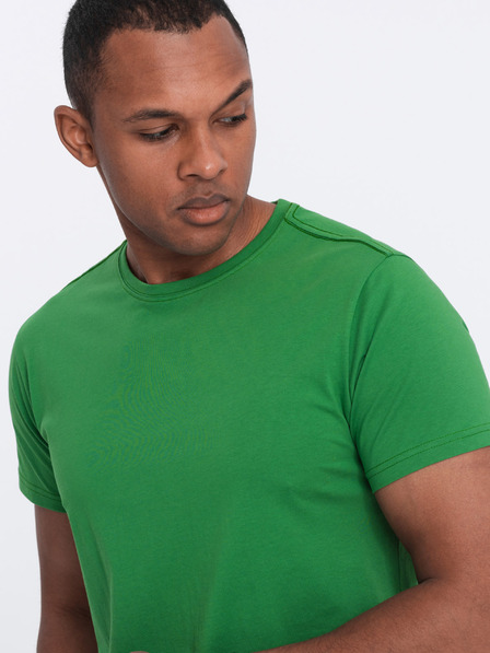 Ombre Clothing Zelené pánské basic tričko Ombre Clothing