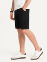 Ombre Clothing Černé pánské cargo kraťasy Ombre Clothing