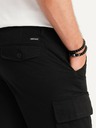 Ombre Clothing Černé pánské cargo kraťasy Ombre Clothing