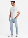 Ombre Clothing Světle šedé pánské tričko s kapsičkou Ombre Clothing