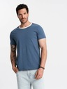 Ombre Clothing Tmavě modré pánské tričko Ombre Clothing