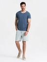 Ombre Clothing Tmavě modré pánské tričko Ombre Clothing