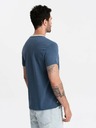 Ombre Clothing Tmavě modré pánské tričko Ombre Clothing
