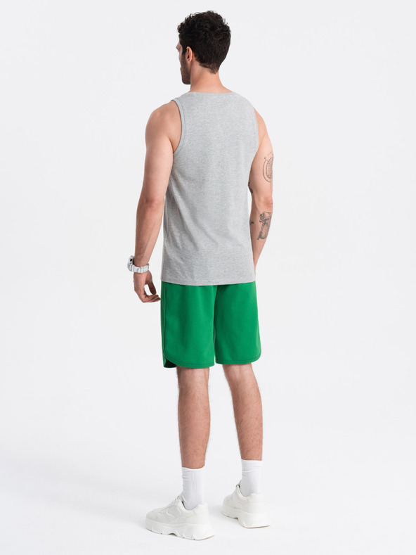 Ombre Clothing Šedé pánské bavlněné basic tílko Ombre Clothing