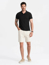 Ombre Clothing Černé pánské basic polo tričko Ombre Clothing