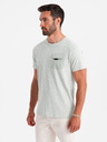 Ombre Clothing Světle zelené pánské tričko s kapsičkou Ombre Clothing