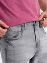 Ombre Clothing Šedé pánské džínové kraťasy Ombre Clothing