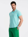 Ombre Clothing Mentolové pánské basic polo tričko Ombre Clothing