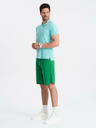 Ombre Clothing Mentolové pánské basic polo tričko Ombre Clothing
