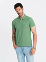 Ombre Clothing Zelené pánské basic polo tričko Ombre Clothing