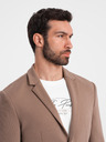 Ombre Clothing Béžové pánské sako s kapsami Ombre Clothing