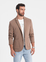 Ombre Clothing Béžové pánské sako s kapsami Ombre Clothing