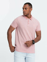 Ombre Clothing Melanżowa koszulka męska polo z kołnierzykiem w paski Ombre Clothing