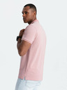 Ombre Clothing Melanżowa koszulka męska polo z kołnierzykiem w paski Ombre Clothing