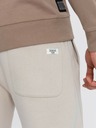 Ombre Clothing Béžové pánské tepláky jogger Ombre Clothing