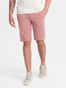 Ombre Clothing Růžové pánské basic teplákové kraťasy Ombre Clothing