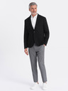 Ombre Clothing Černé pánské sako s kapsami Ombre Clothing