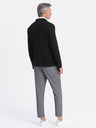 Ombre Clothing Černé pánské sako s kapsami Ombre Clothing
