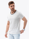 Ombre Clothing Krémové pánské tričko Ombre Clothing