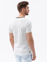 Ombre Clothing Krémové pánské tričko Ombre Clothing
