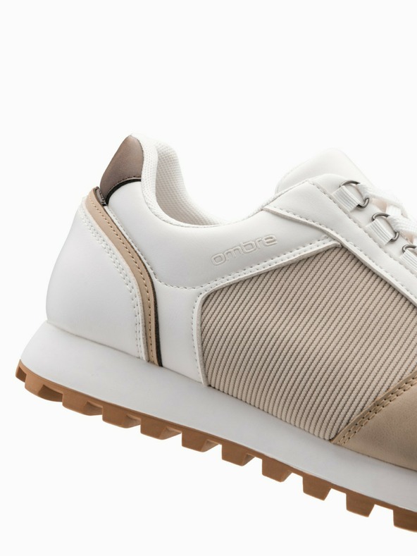 Ombre Clothing Béžovo-bílé pánské tenisky Ombre Clothing