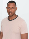 Ombre Clothing Růžové pánské tričko Ombre Clothing