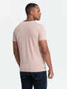 Ombre Clothing Růžové pánské tričko Ombre Clothing