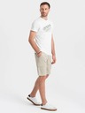 Ombre Clothing Béžové pánské cargo kraťasy Ombre Clothing