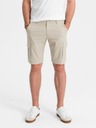 Ombre Clothing Béžové pánské cargo kraťasy Ombre Clothing