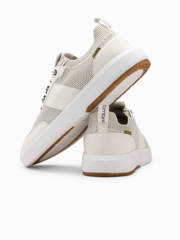 Ombre Clothing Béžové pánské slip-on tenisky Ombre Clothing