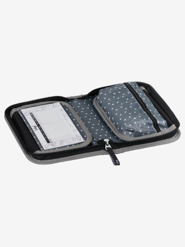 BAAGL  Zelený školní penál jednopatrový Baagl Fotbal