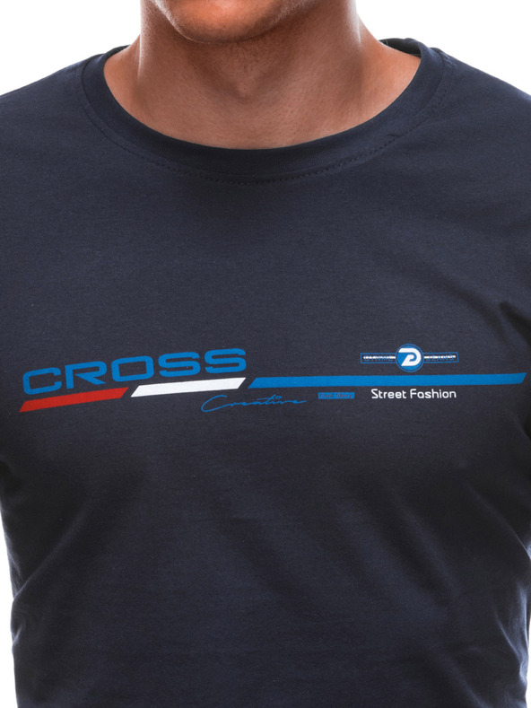 Edoti Pánské tričko s potiskem  - tmavě modré EDOTI