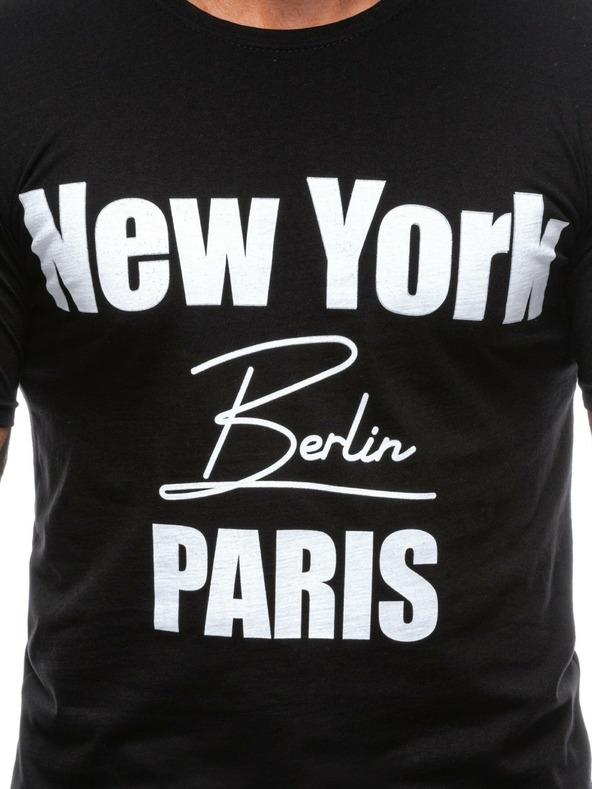 Edoti Pánské tričko s potiskem  - černá EDOTI