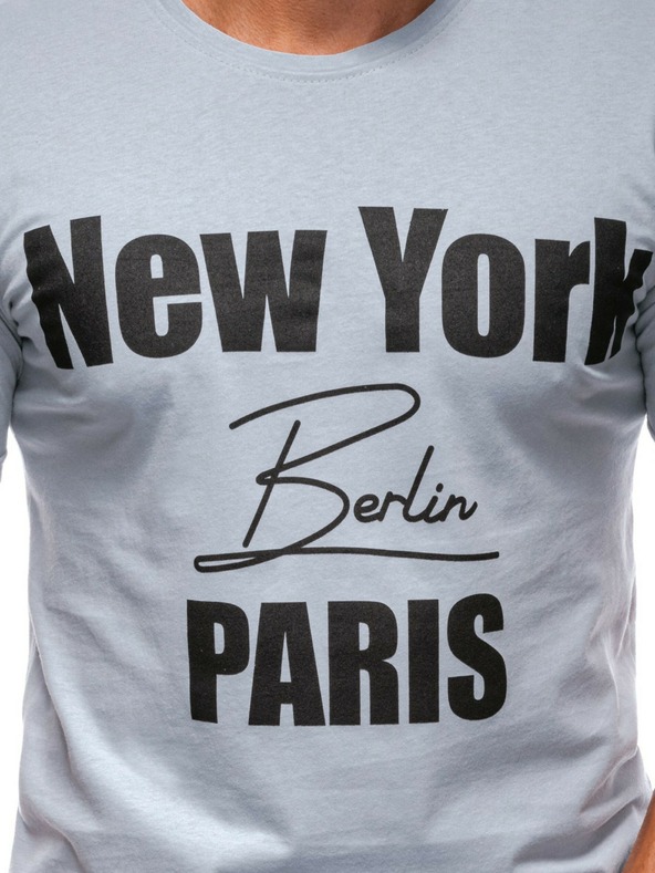 Edoti Pánské tričko s potiskem  - šedé EDOTI