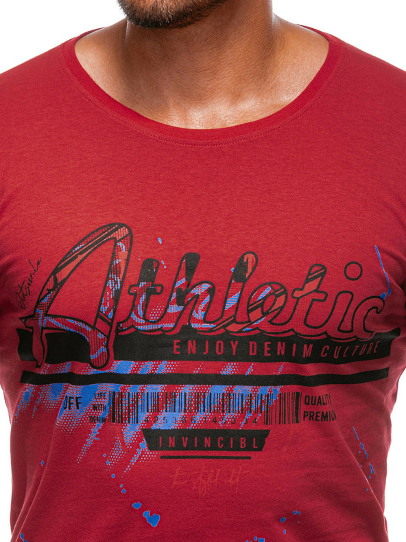 Edoti Červené pánské tričko s potiskem Edoti