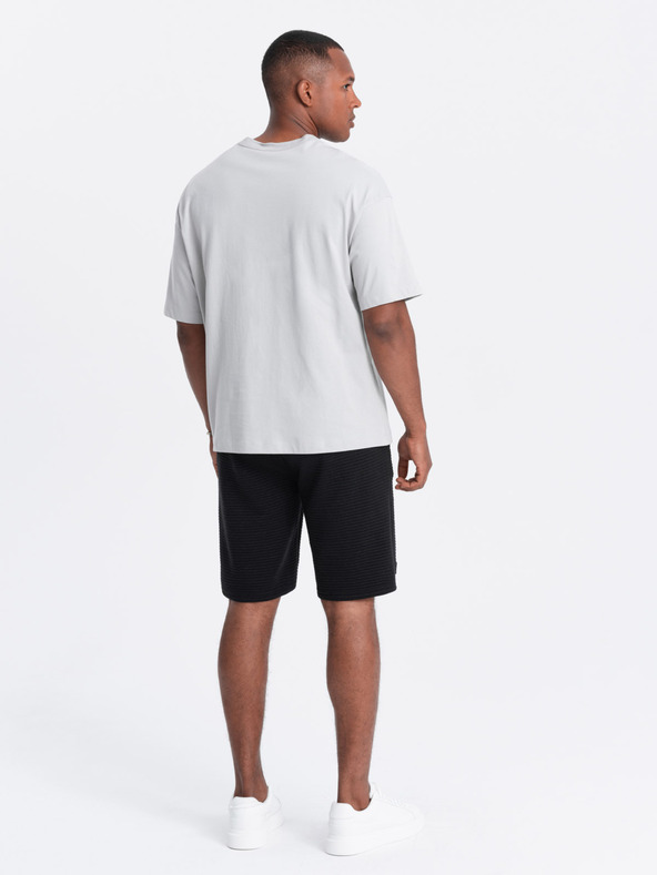 Ombre Clothing Pletené pánské krátké tepláky Ottoman Ombre Clothing