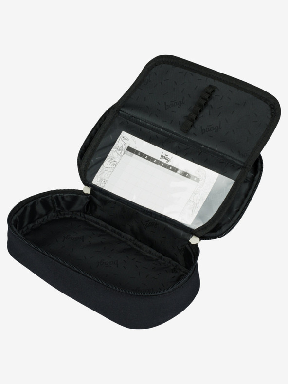 BAAGL  Černý školní penál etue Baagl Metallic Holo