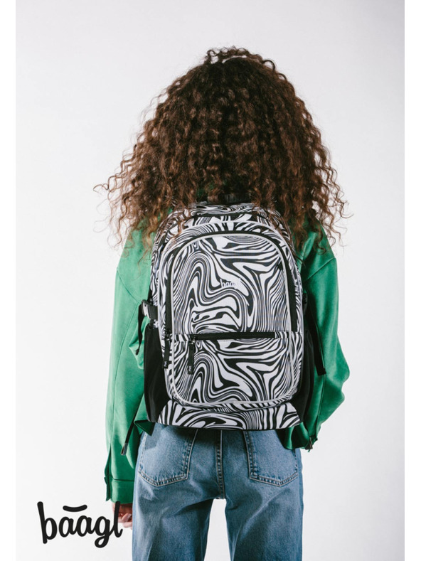 BAAGL  Černý školní batoh Baagl Core Mixture