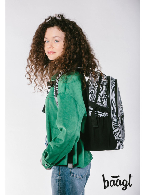 BAAGL  Černý školní batoh Baagl Core Mixture