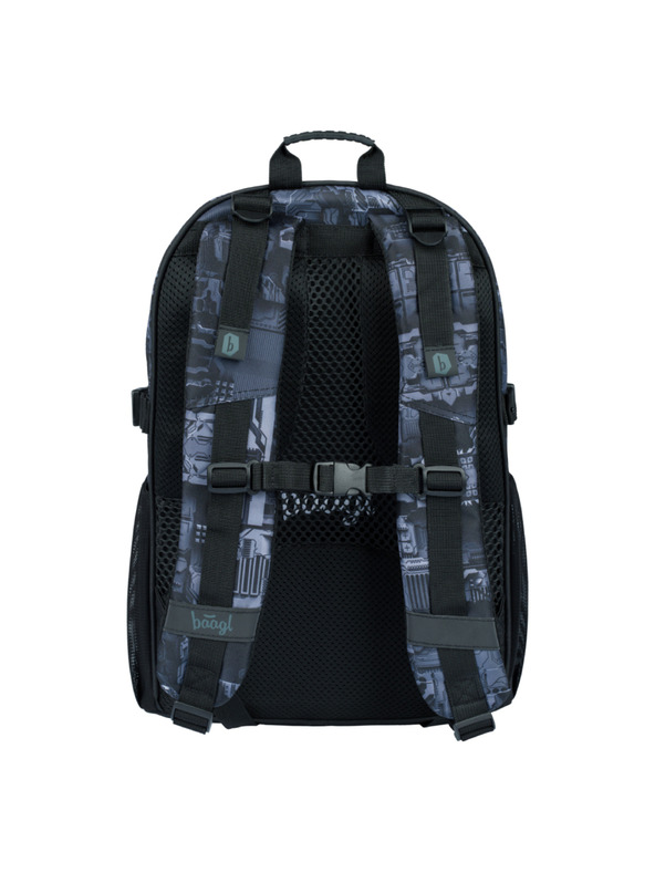 BAAGL  Šedý školní batoh Baagl  Core Technic
