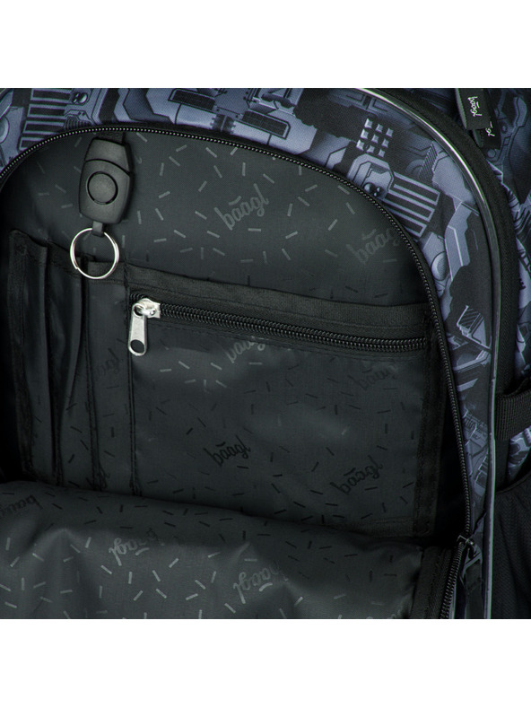BAAGL  Šedý školní batoh Baagl  Core Technic