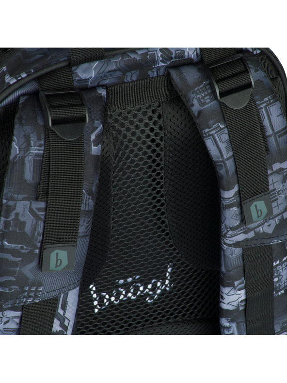 BAAGL  Šedý školní batoh Baagl  Core Technic