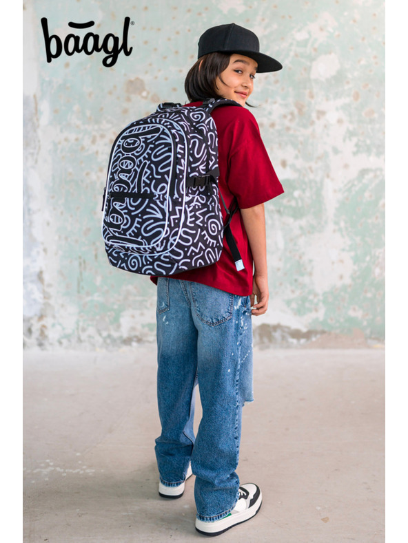 BAAGL  Černý školní batoh Baagl Core Element