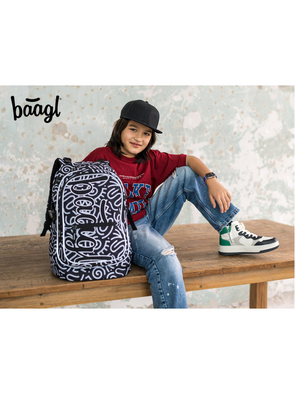 BAAGL  Černý školní batoh Baagl Core Element