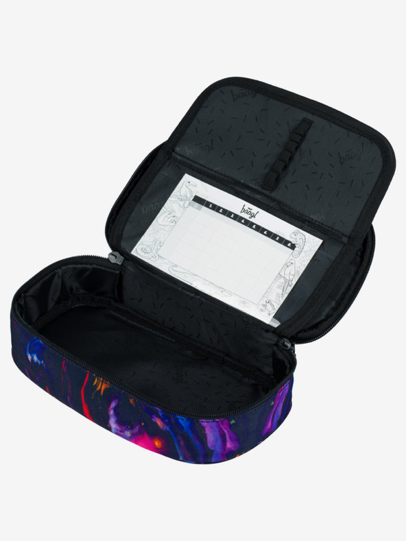 BAAGL  Fialový školní penál etue Baagl Marble