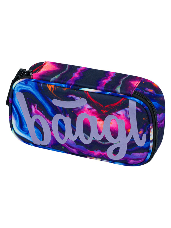 BAAGL  Fialový školní set - batoh, penál, sáček Baagl Core Marble
