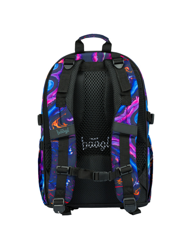 BAAGL  Fialový školní set - batoh, penál, sáček Baagl Core Marble